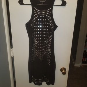 NWT Express Studded Black Bodycon Dress